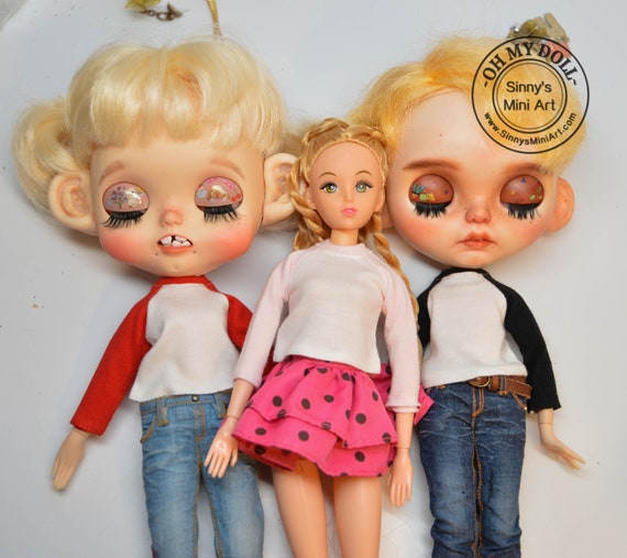Basic Shirt for Doll// Blythe Shirt //Pullip Shirt// Azone// Licca Barbie OMD A103