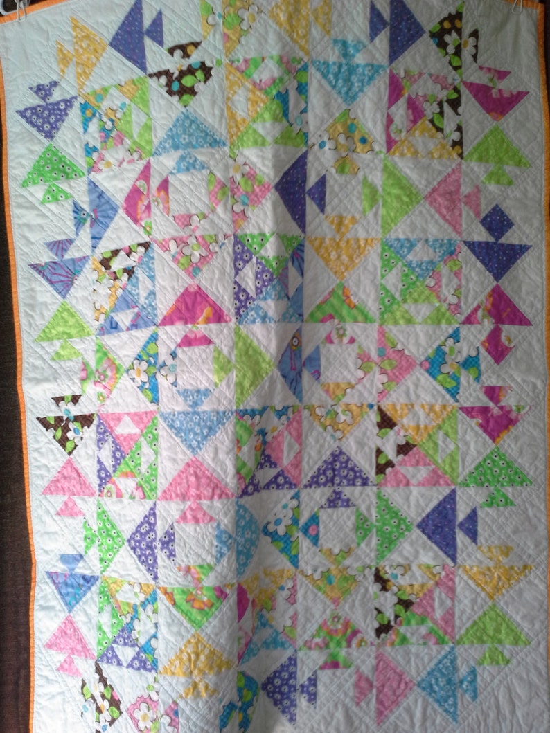 Modern Kissing Fish baby quilt Etsy