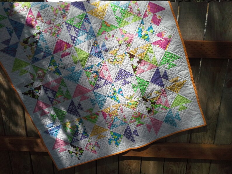 Modern Kissing Fish baby quilt Etsy