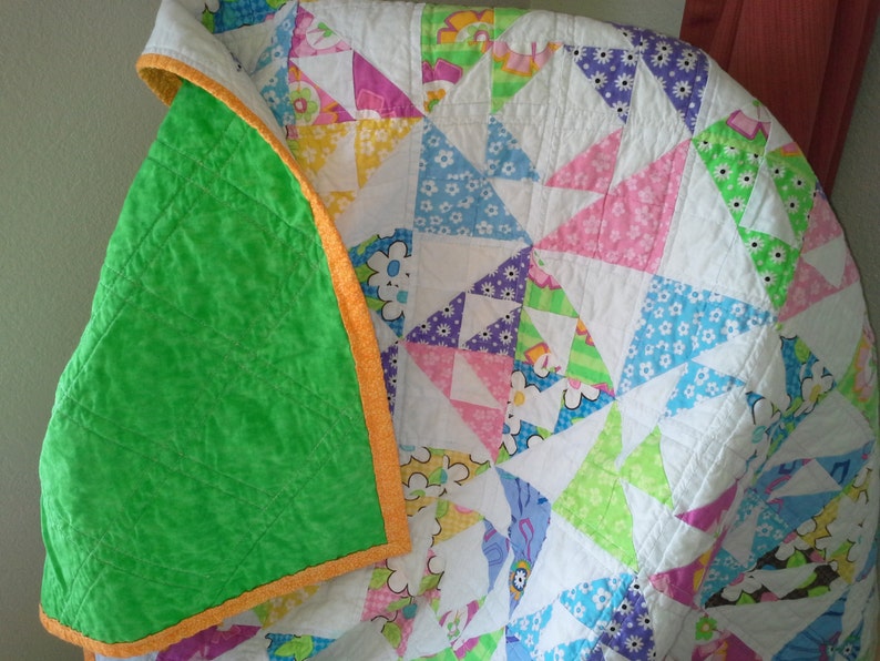 Modern Kissing Fish baby quilt Etsy