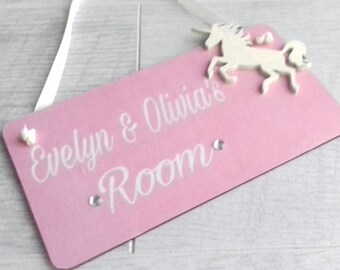 Girls door signs | Etsy