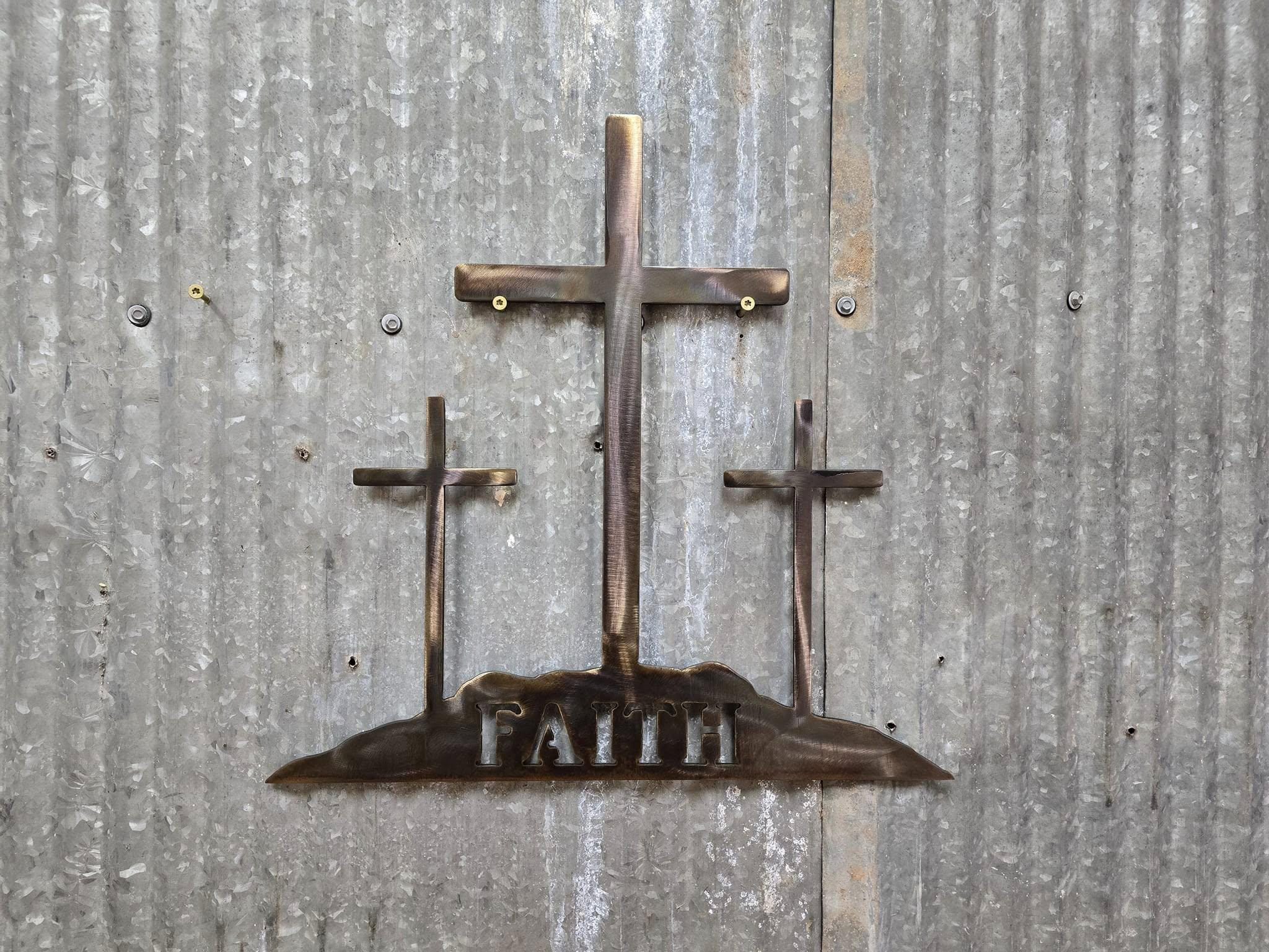 Three Metal Crosses - Etsy