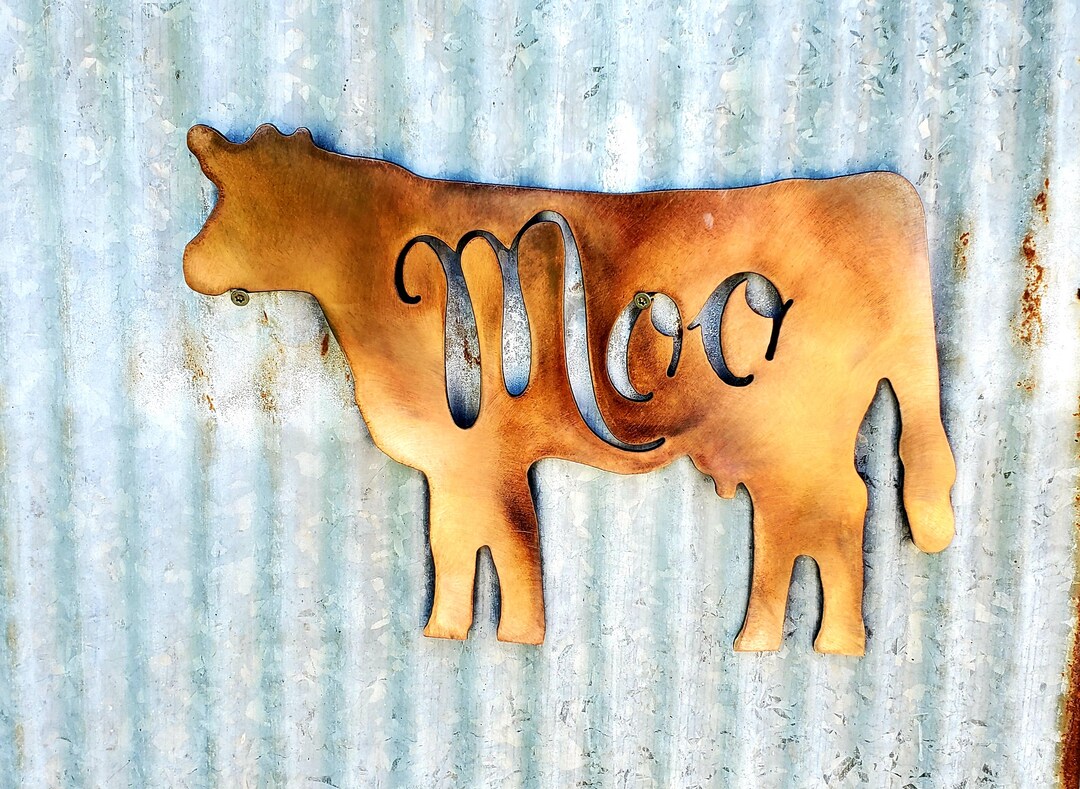 Moo farmhouse Animal Sign, Cow Moo - Etsy.de