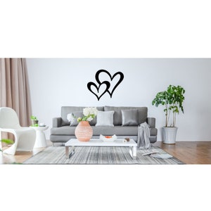 Double heart metal Sign- Love sign-Wedding Gift