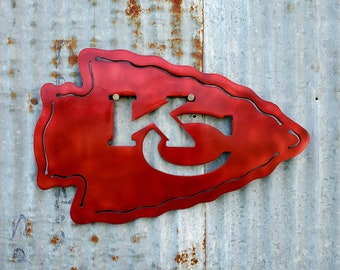 Kansas City Chiefs, Kansas City Chief Sign, Chiefs Sign, Kansas City Chiefs gift, Kansas City Chiefs Metal Wall Art