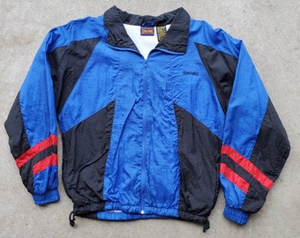 VTG Spalding Sport Quarter Zip Sweater Vintage 90s Colorblocking Style Fashion Mens Size Large L