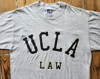 Vtg UCLA Law T Shirt Russell Athletic | Vintage Retro 80s 90s Made in USA College | Adult Medium | Tuff