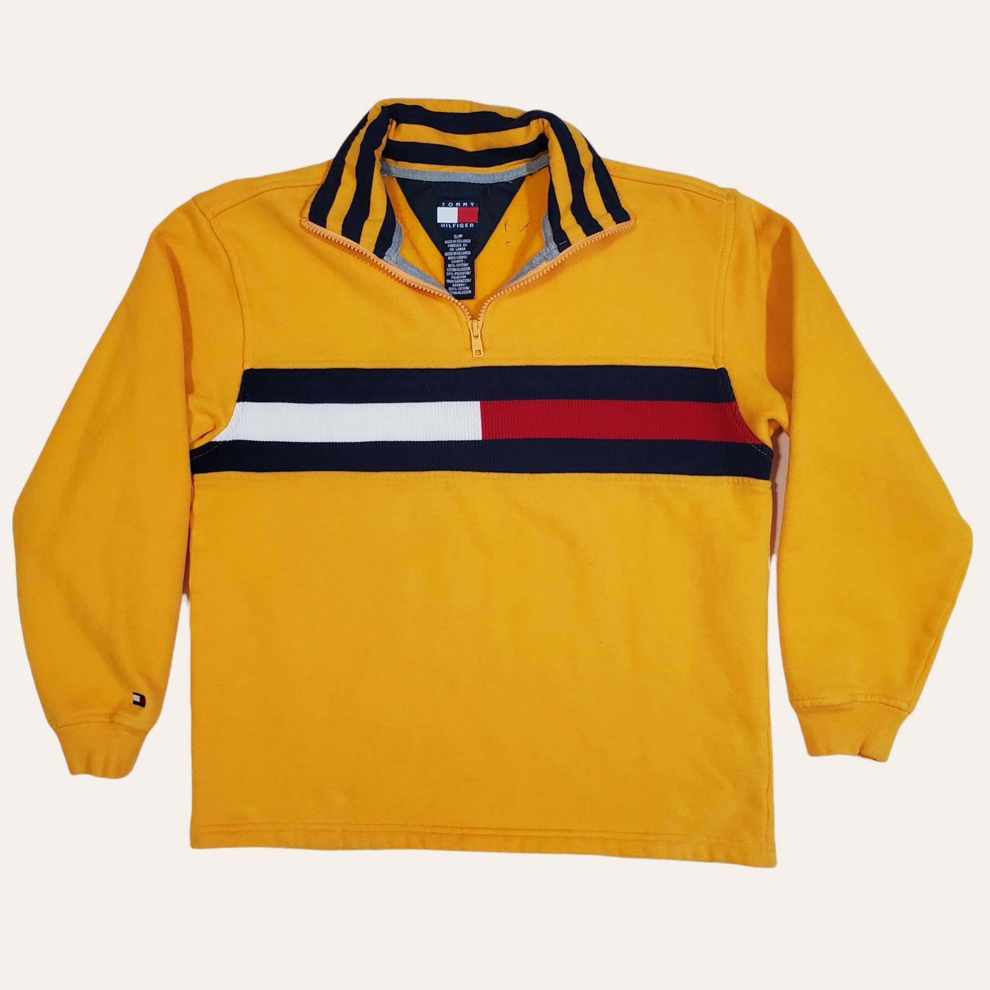 90s Tommy Hilfiger Yellow Jacket - Etsy