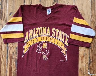 Vtg 90s Arizona Sun Devils Jersey Shirt Logo 7 | Vintage Retro 1980s 90s College | Adult Medium | Tuff