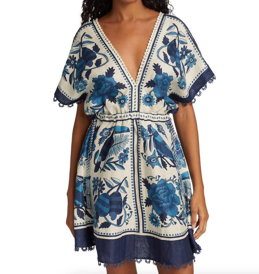 farm rio rio tiles mini dress Rio Tiles Mini Dress by FARM Rio