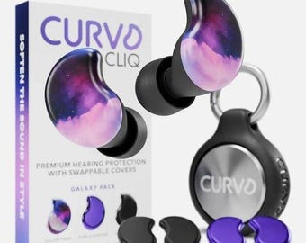 CURVD Cliq Noise Cancelling Ear Plugs Reusable Concert Earplugs Galaxy Pack