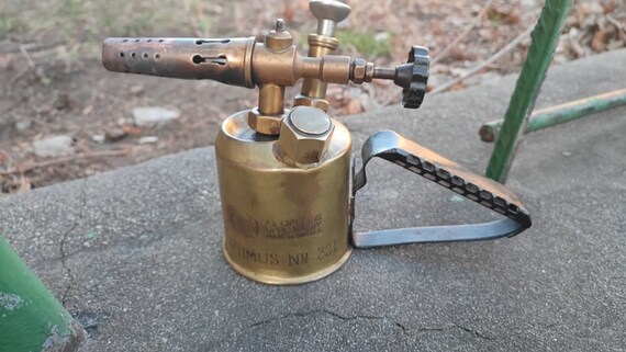 Gazoline Optimus 321 Brass Blow Torch made in Sweden Restored