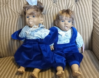 Set spagnolo raro e interessante lotto due bambole JUMACO munecas, divertente bambola spaventosa non standard