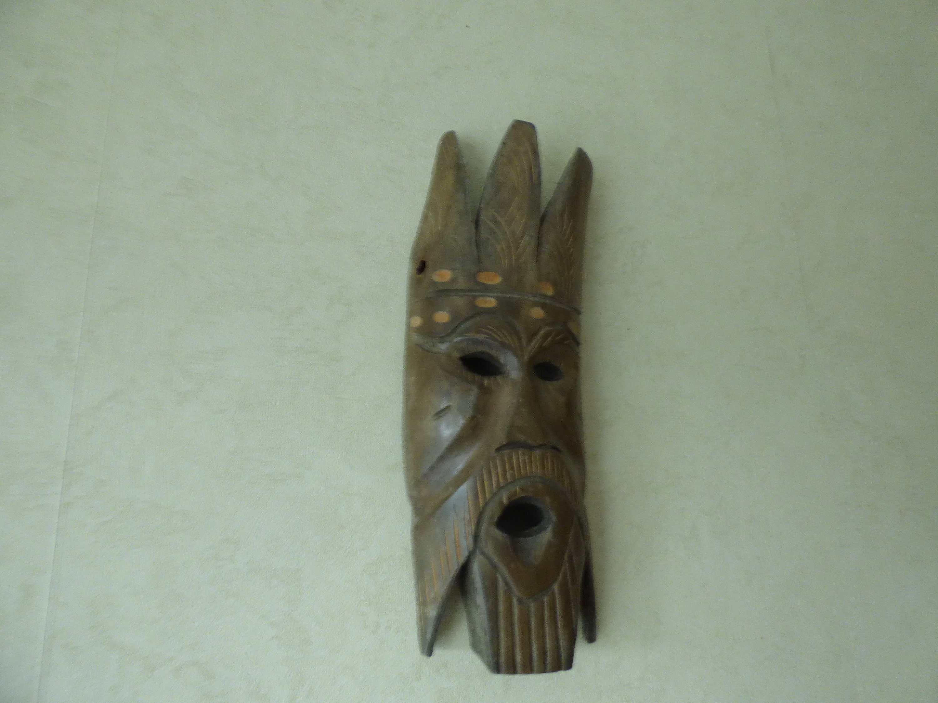 Vintage Hand Carved/Painted Wooden Wall Mask Halloween Wall Etsy