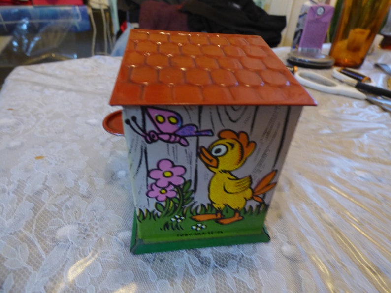 Vintage Tin Money Box Mechanical Safe Tin Coin Box With Key Etsy