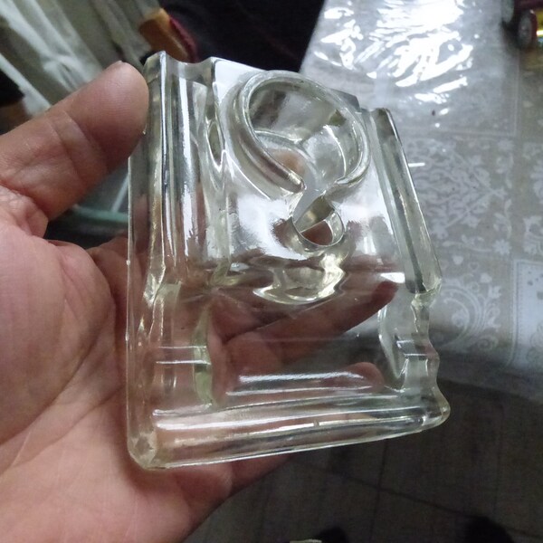 Old Glass Inkwell - Etsy