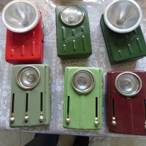 lot of 6 Vintage Military Army Torch 4/3 Colors - Flashlight Personal Military Bulgarian Made - Christmas Gift - Collectibles-militaria