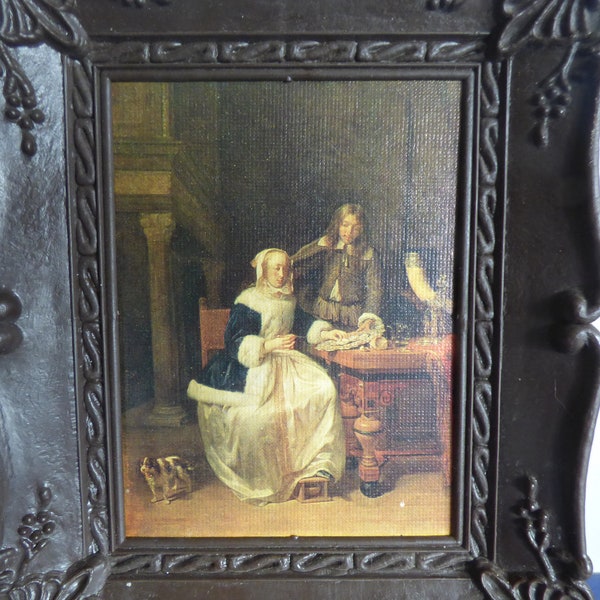 lot of three reproductions Breakfast Jacques Metsu Joséphine Bonaparte Josephine de Beauharnais the Madonna and Child