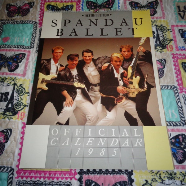 Rare Spandau Ballet Official 1985 Calendar Music Memorabilia Collectable Vintage British New Romantics Martin Kemp Gary Kemp Tony Hadley