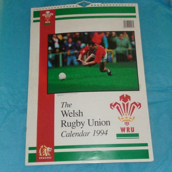 Very Rare The Official Welsh Rugby Union Calendar 1994 WRU Etsy