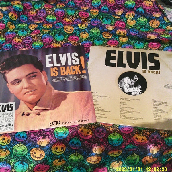 Rare Official Elvis Presley Collector's Edition 2019 Square Calendar Original Album Cover & G.I Shots Extra Pics Vinyl Record Sleeve Cover