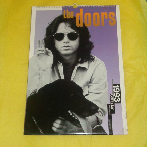 Rare The Doors Copyright Approved 1993 Calendar Music Memorabilia Culture Shock Collectable American Rock Band Jim Morrison Full Page Photos