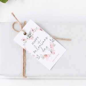 Happy Valentine&#39;s Day Tag, Editable Valentine&#39;s Day Gift Tags, Happy Valentine&#39;s Day Gift Tags, Printable Valentine Tag, Editable tag, Corjl