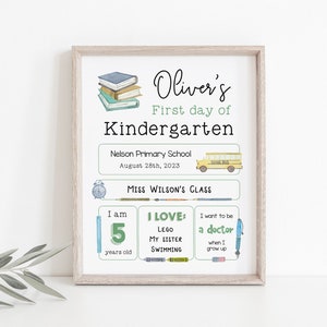 Editable Back to School Sign 2025, First/Last Day of School Sign, Printable First and Last Day of School Sign Template with Child Details