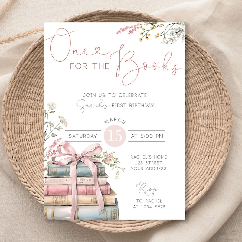 One for the Books Birthday Party - Etsy