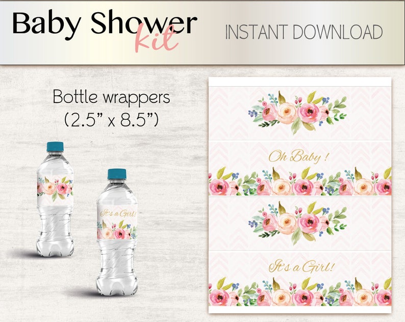 Baby Shower Kit Baby Showergirl Set Baby Shower Decorations Etsy