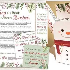 Ministering Kit, Relief Society, Instant Download, December Ministering, snowman box template, Relief Society