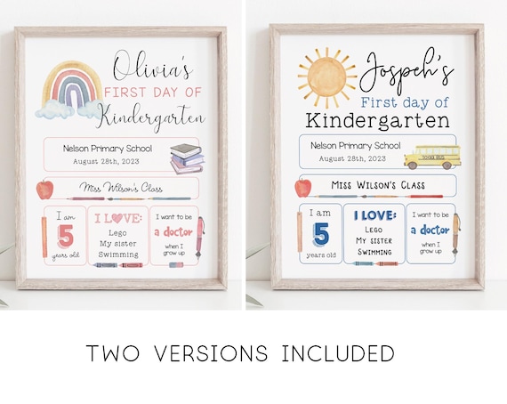Editable Back to School Sign 2025, First/Last Day of School Sign, Printable First and Last Day of School Sign Template with Child Details