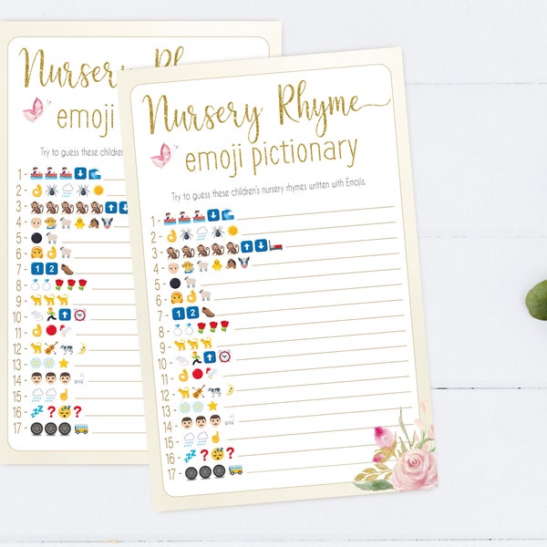 Nursery Rhyme Emoji Game - Etsy