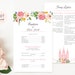 Baptism Program, Editable PDF, Printable Digital Handout Girl Baptism ...