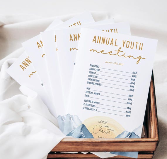 2025 LDS Youth Theme, Annual Youth Meeting Program, Editable Program, Instant Download, Look unto Christ, Corjl