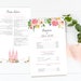 Baptism Program, Editable PDF, Printable Digital Handout Girl Baptism ...