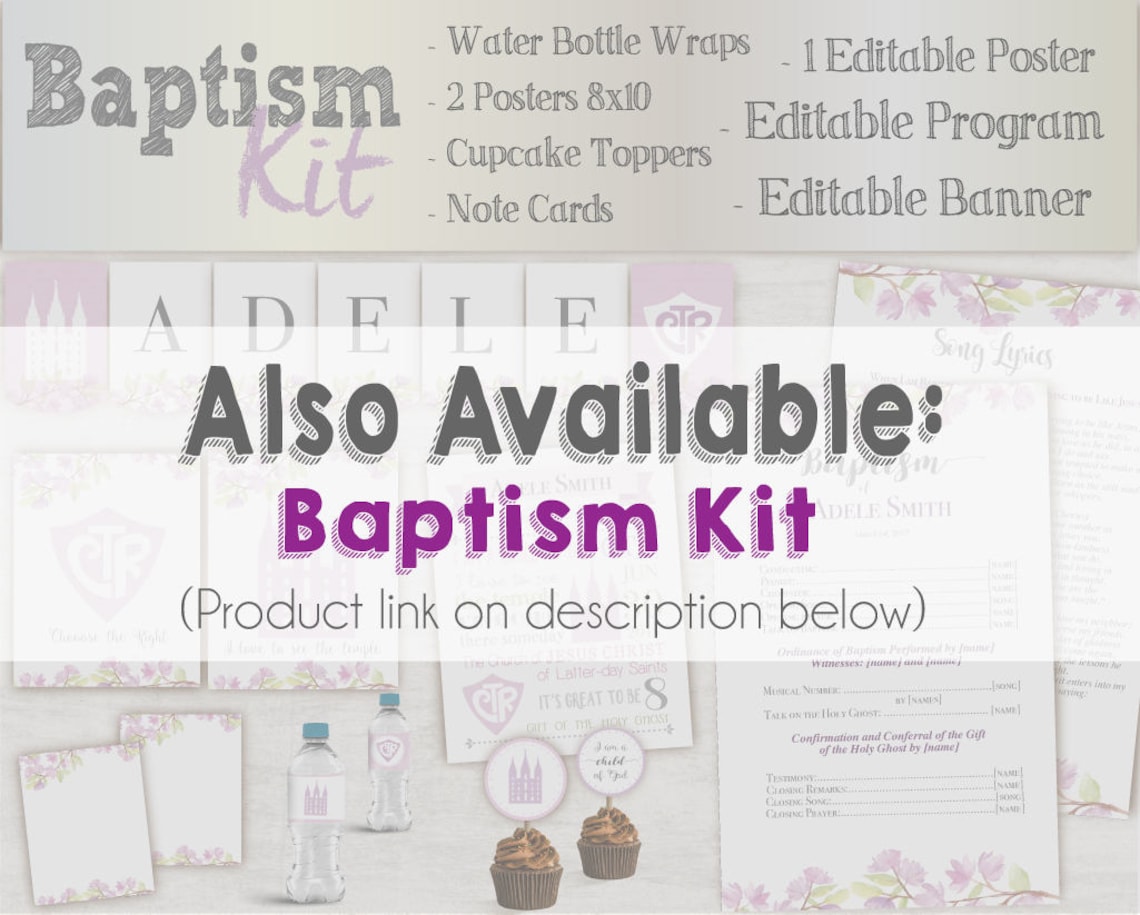 Baptism Program Editable PDF Printable Digital Handout Girl | Etsy