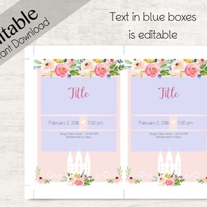 Activity Invitation, ANY EVENT, Editable PDF, Lds Relief Society ...