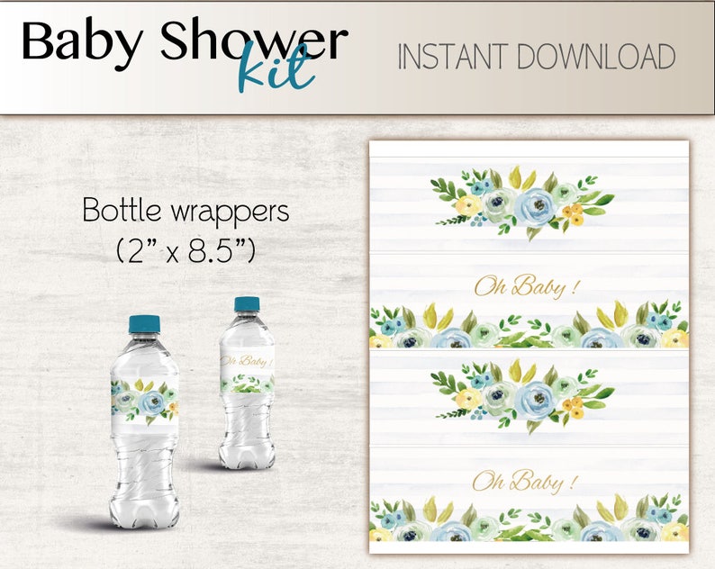 Baby Shower Kit Baby Shower Boy Set Baby Shower Decorations Etsy