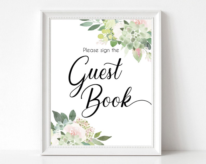 Baby shower Succulent Greenery and black Baby Succulent Signs Editable Sign Baby Shower Sign Package Bundle Baby Shower Sign Set
