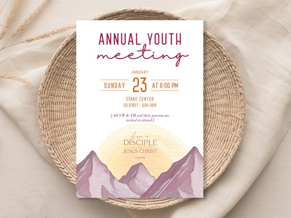 2024 LDS Youth Theme, Annual Youth Meeting Invitation, Editable Invitation, Instant Download, I am a disciple of Jesus Christ, Corjl