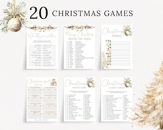 Christmas Games Bundle, Christmas Party Games, Christmas Games Printable, Editable Christmas Games, Christmas Games Printable Bundle, Corjl