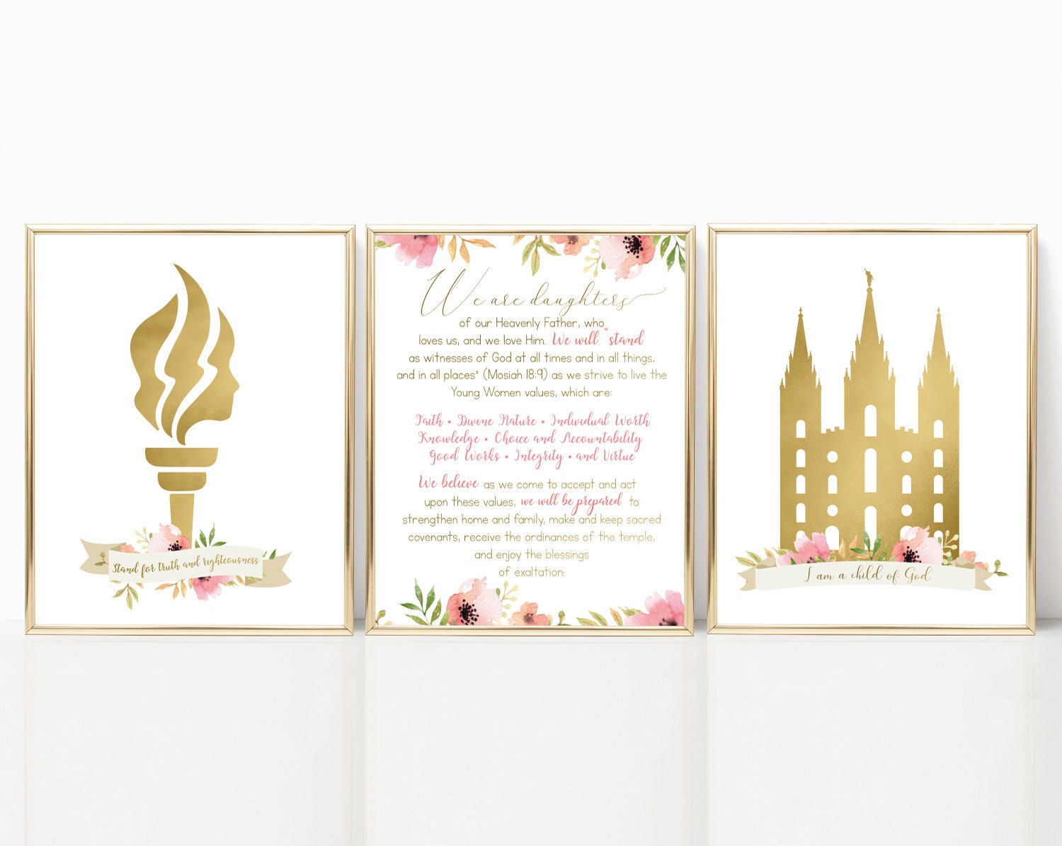 Young Women Torch Logo Young Women Theme Poster YW Instant | Etsy