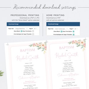 LDS Baptism Program, Editable Baptism Program, Printable Digital ...
