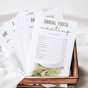 2026 LDS Youth Theme, Annual Youth Meeting Program, Editable Program, Instant Download, Walk with Me, Corjl