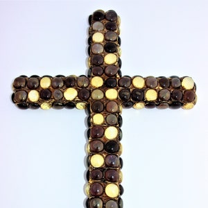 Plum Glass Gem Mix Wall Cross, Purple Glass Gem Wall Cross