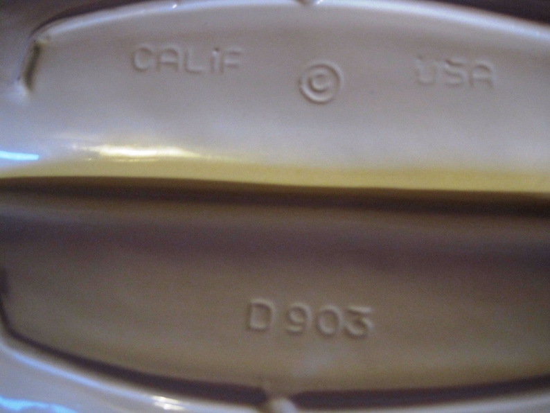 Vintage Two Part Pottery Dish Calif USA