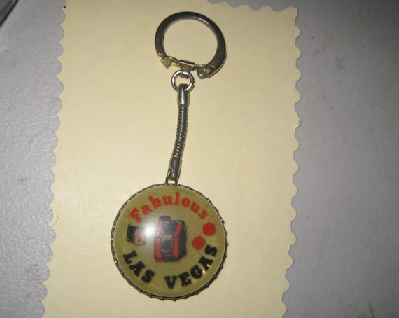 Vintage Las Vegas Keychain- Acrylic Fabulous Las V