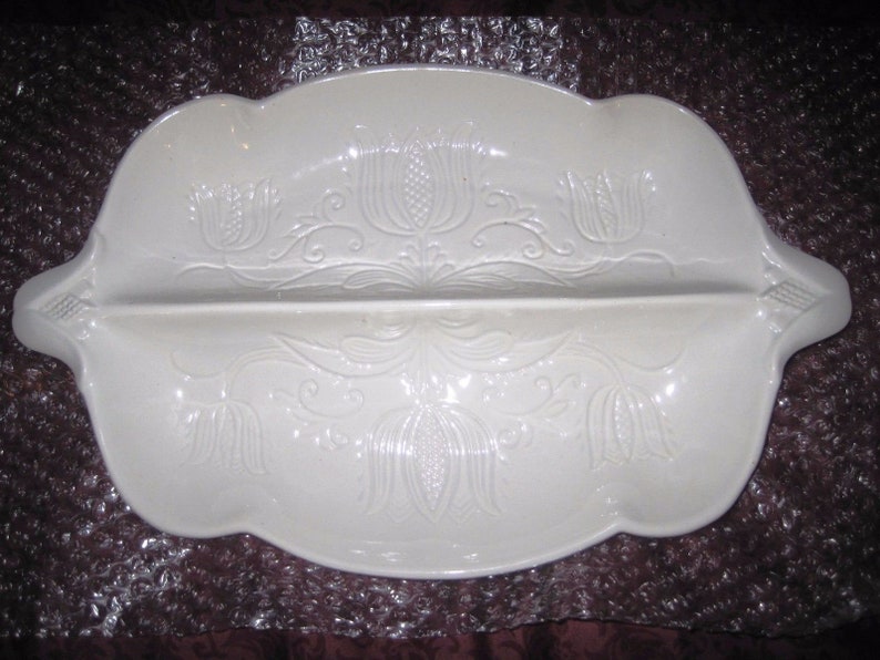 Vintage Two Part Pottery Dish Calif USA