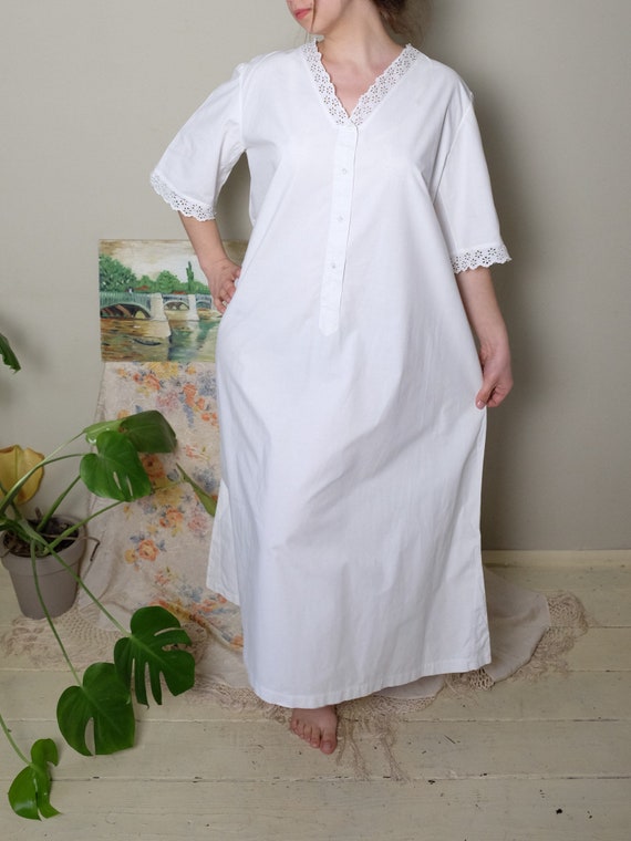 Antique Nightgown 1900s 1920s Vintage Nightgown Vi